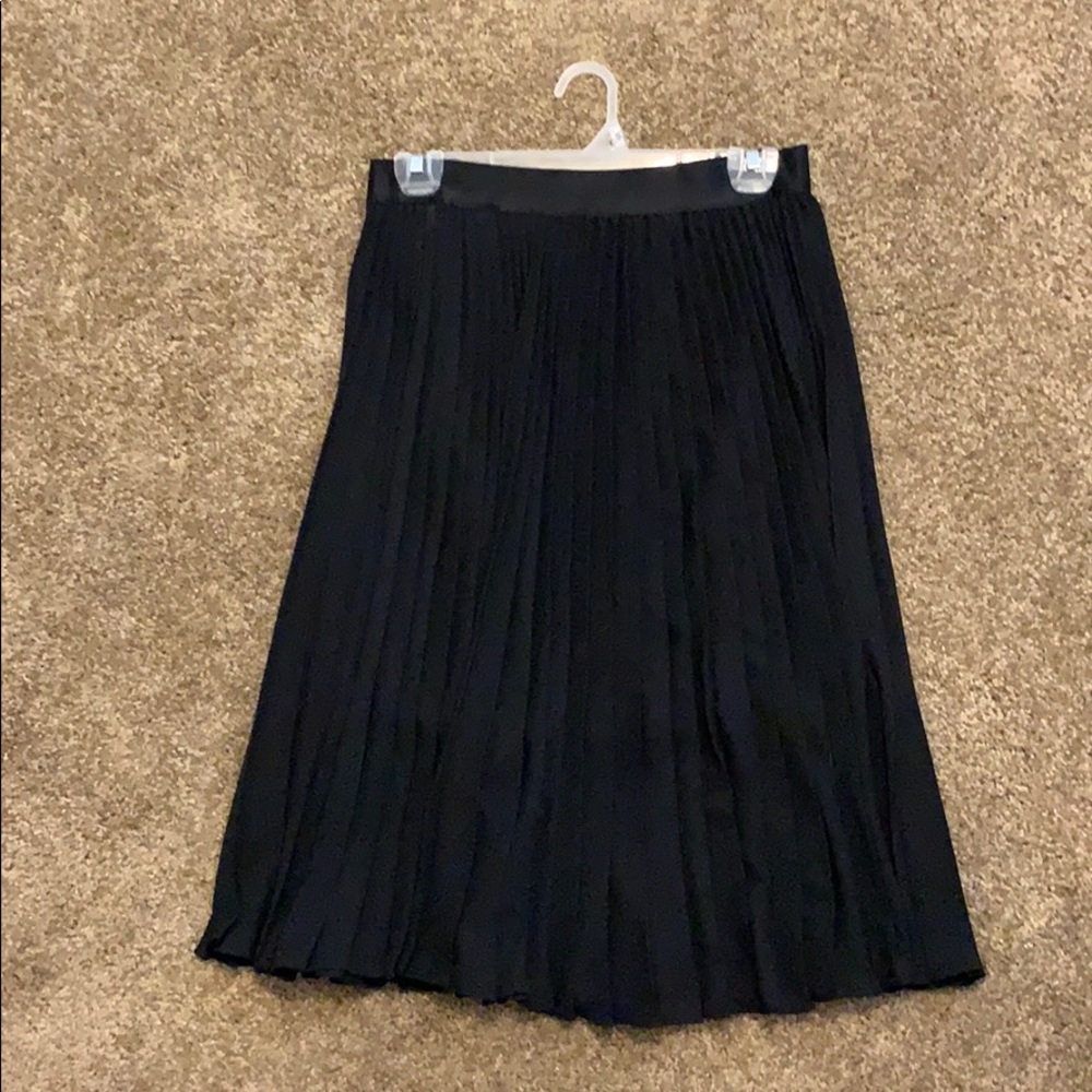 Pleated Black Dress Skirt